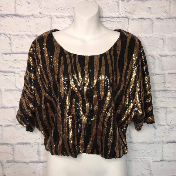 Sans Souci Gold Beaded Blouse - Picture 1 of 6